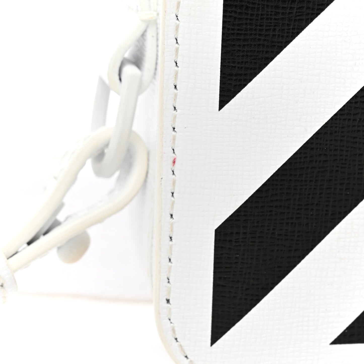 Calfskin Diag Flap Bag White Black