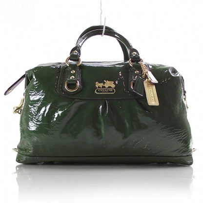 FASHIONPHILE COACHPatentMadisonSabrinaEmeraldGreen12948 1 of 9