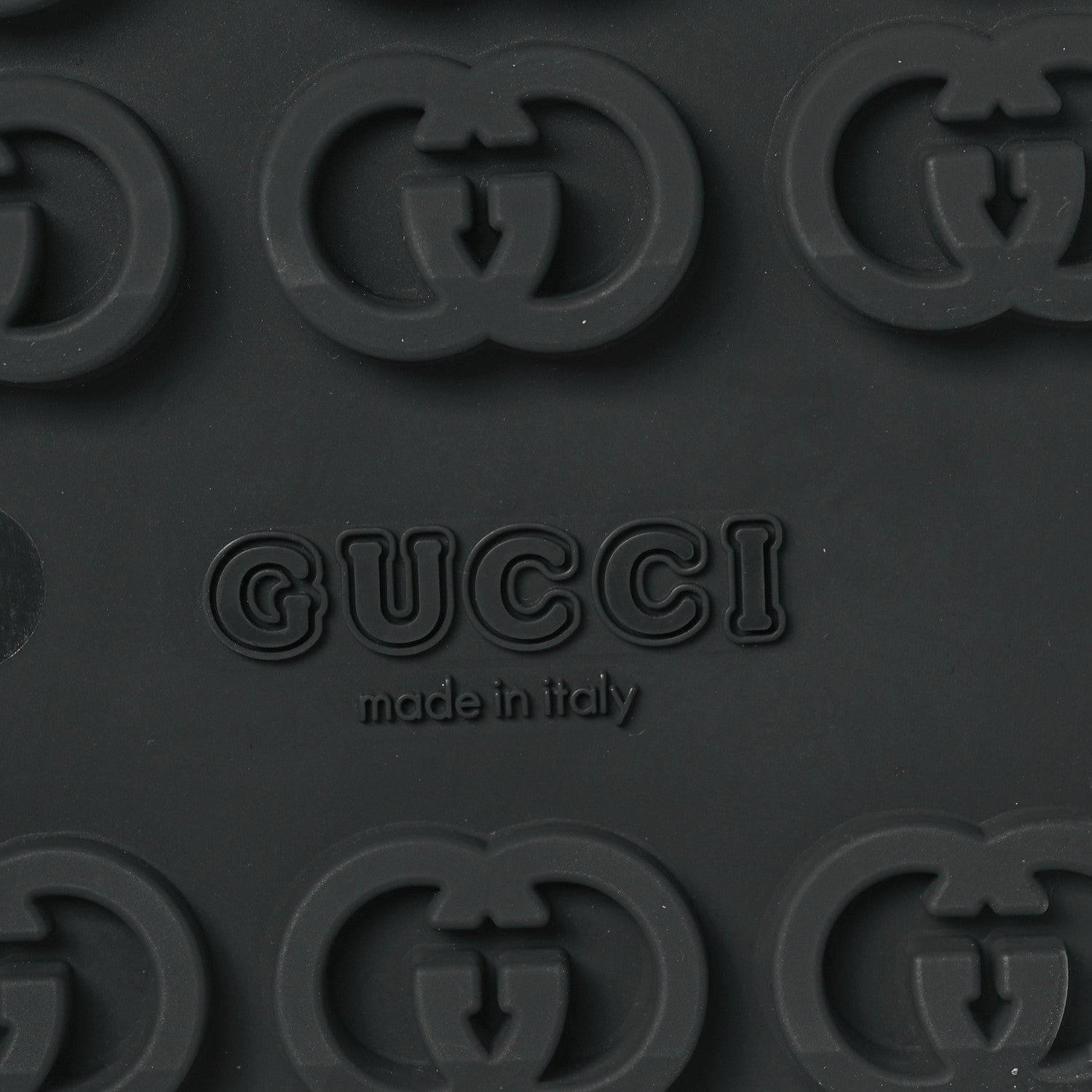 Gucci Soft Rubber Womens Interlocking G Platform 42mm Slide Sandals 38 Black 6 of 8