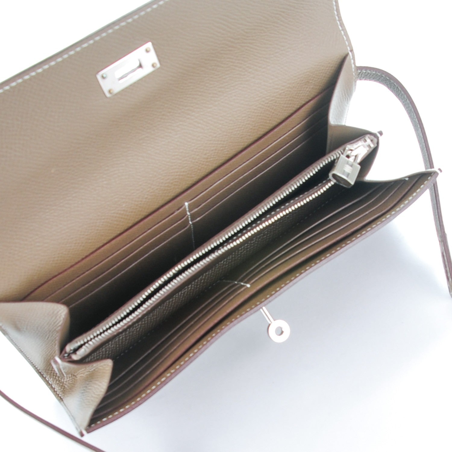 Hermes Epsom Kelly Longue Wallet Etoupe 5 of 8