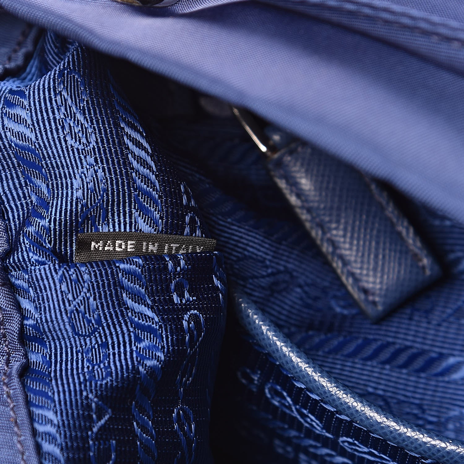 Prada Tessuto Nylon Saffiano Vela Backpack Bleuette 8 of 11