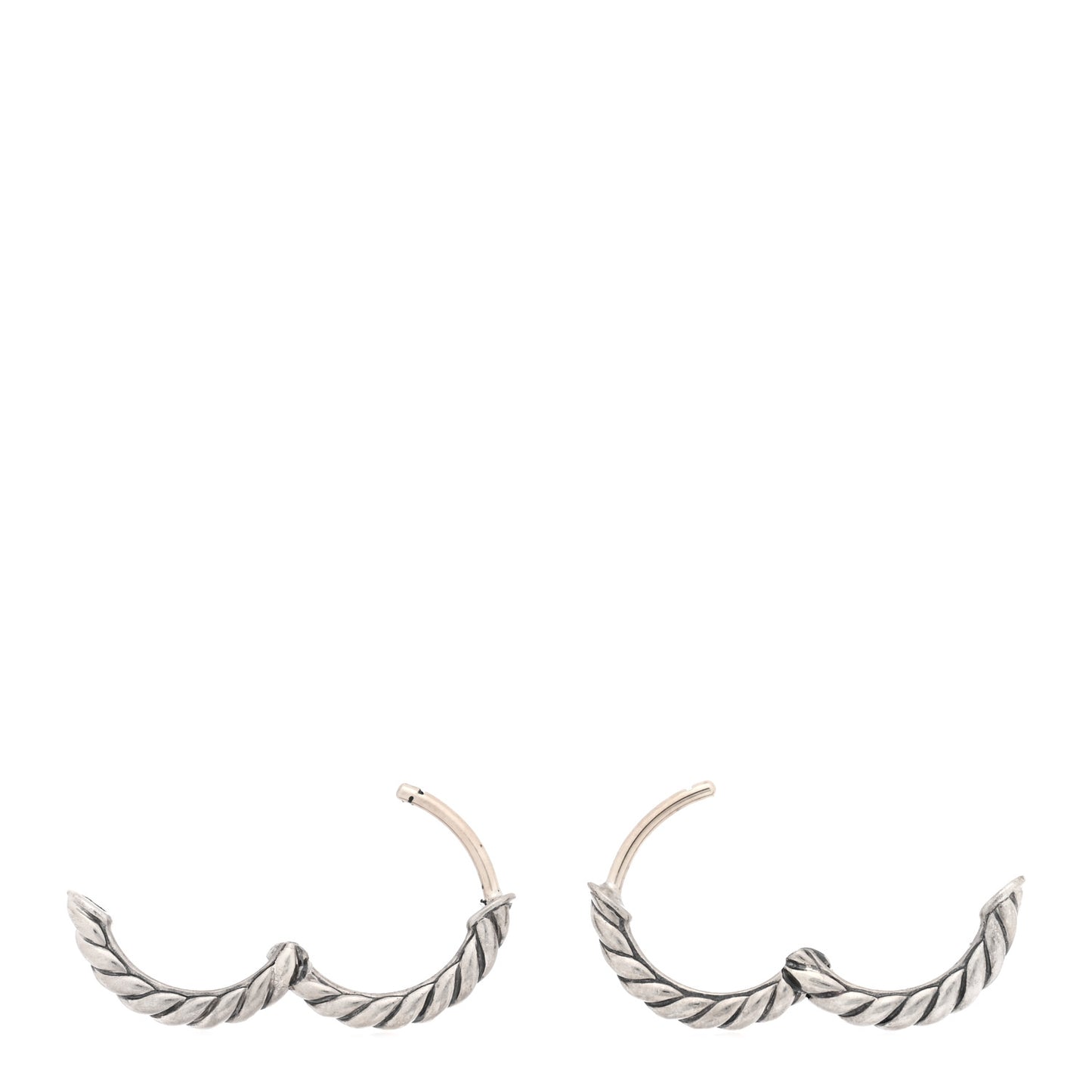 Sterling Silver Sculpted Cable Micro Huggie Hoop Earrings