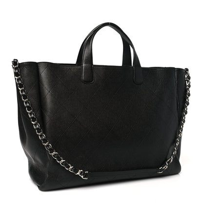 Chanel Caviar Stitched Large Lady Coco Shopping Tote Black 3 of 10