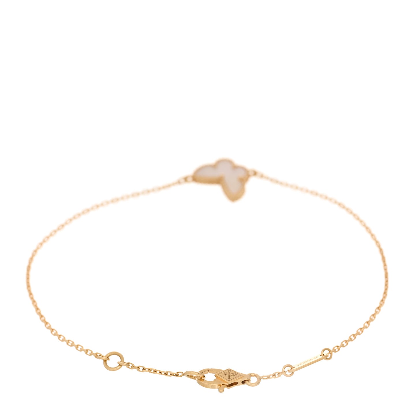 18K Yellow Gold Mother of Pearl Sweet Alhambra Butterfly Bracelet