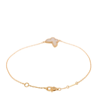 Van Cleef & Arpels 18K Yellow Gold Mother of Pearl Sweet Alhambra Butterfly Bracelet 2 of 4