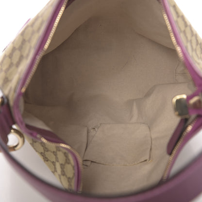Gucci Monogram Medium Heart Bit Charm Hobo Pink 5 of 10