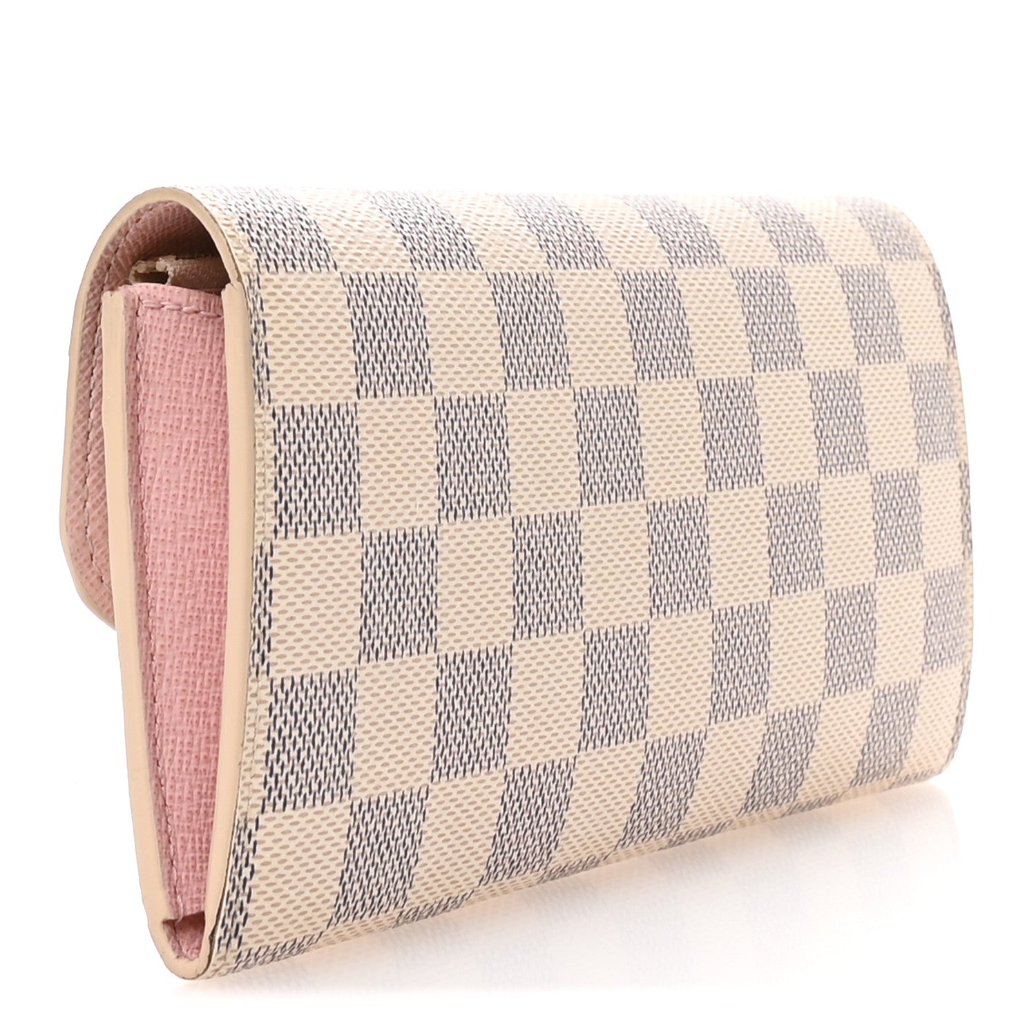Louis Vuitton Damier Azur Emilie Wallet Rose Ballerine 3 of 6