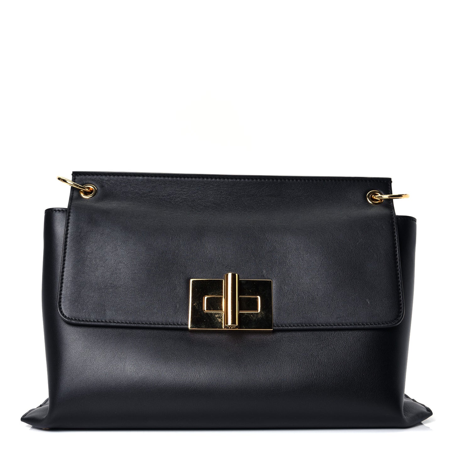 Calfskin Natalia Shoulder Bag Black