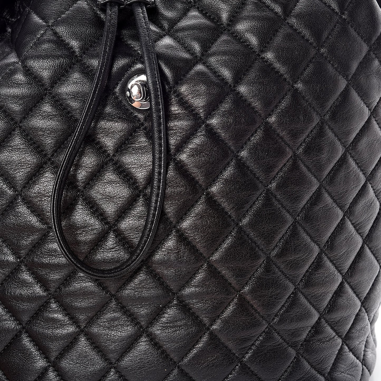 Lambskin Quilted Large Urban Spirit Backpack Black