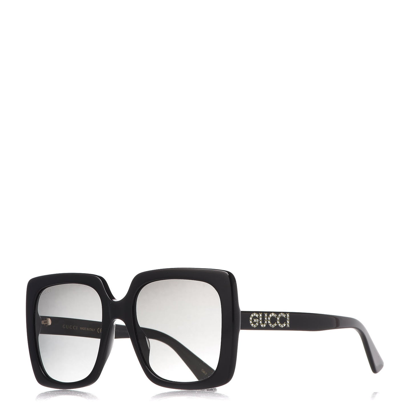 Crystal Square Frame GG Sunglasses GG0418S Black