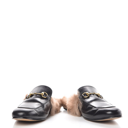 Gucci Calfskin Fur Mens Princetown Slippers 7.5 Black 5 of 14