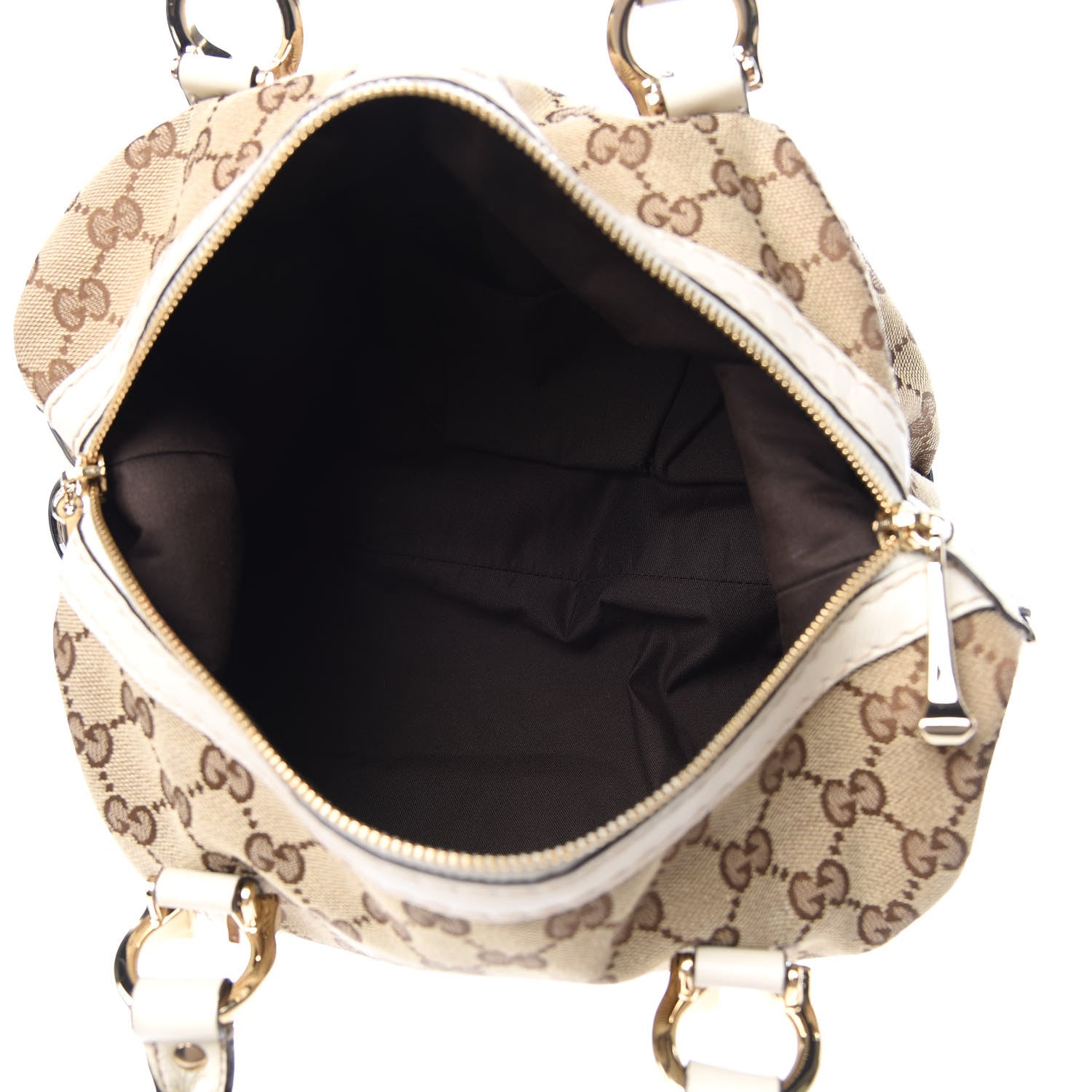 Gucci Monogram Equestrian Horseshoe Bowler White 5 of 10
