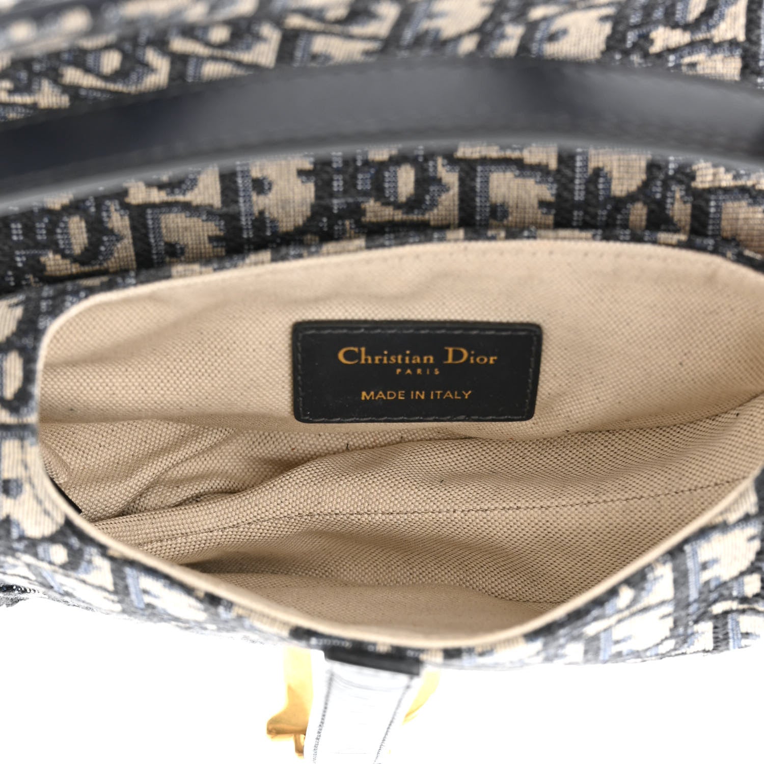 Christian Dior Oblique Mini Saddle Bag Blue 5 of 11