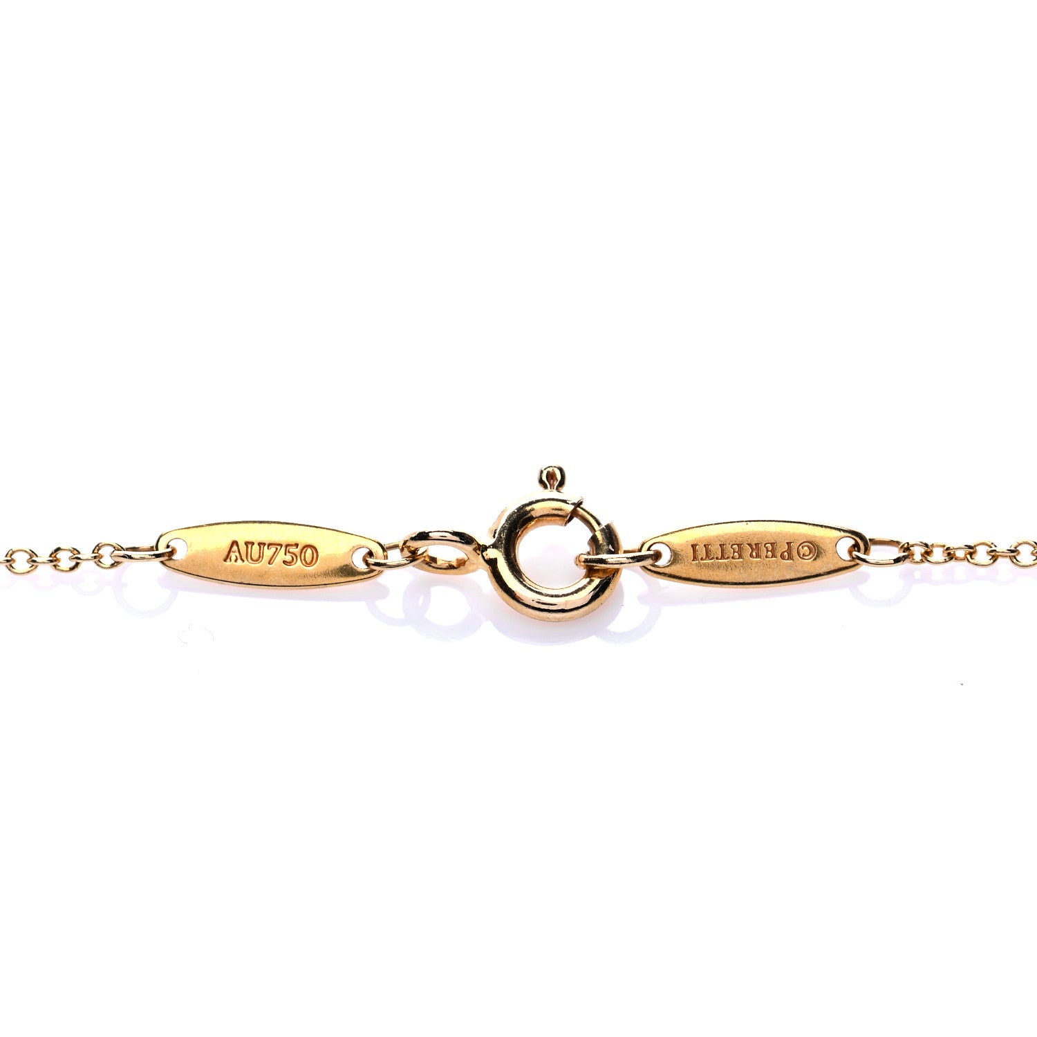 Tiffany 18K Yellow Gold Diamond .03ct Elsa Peretti Diamonds by the Yard Pendant Necklace 5 of 6