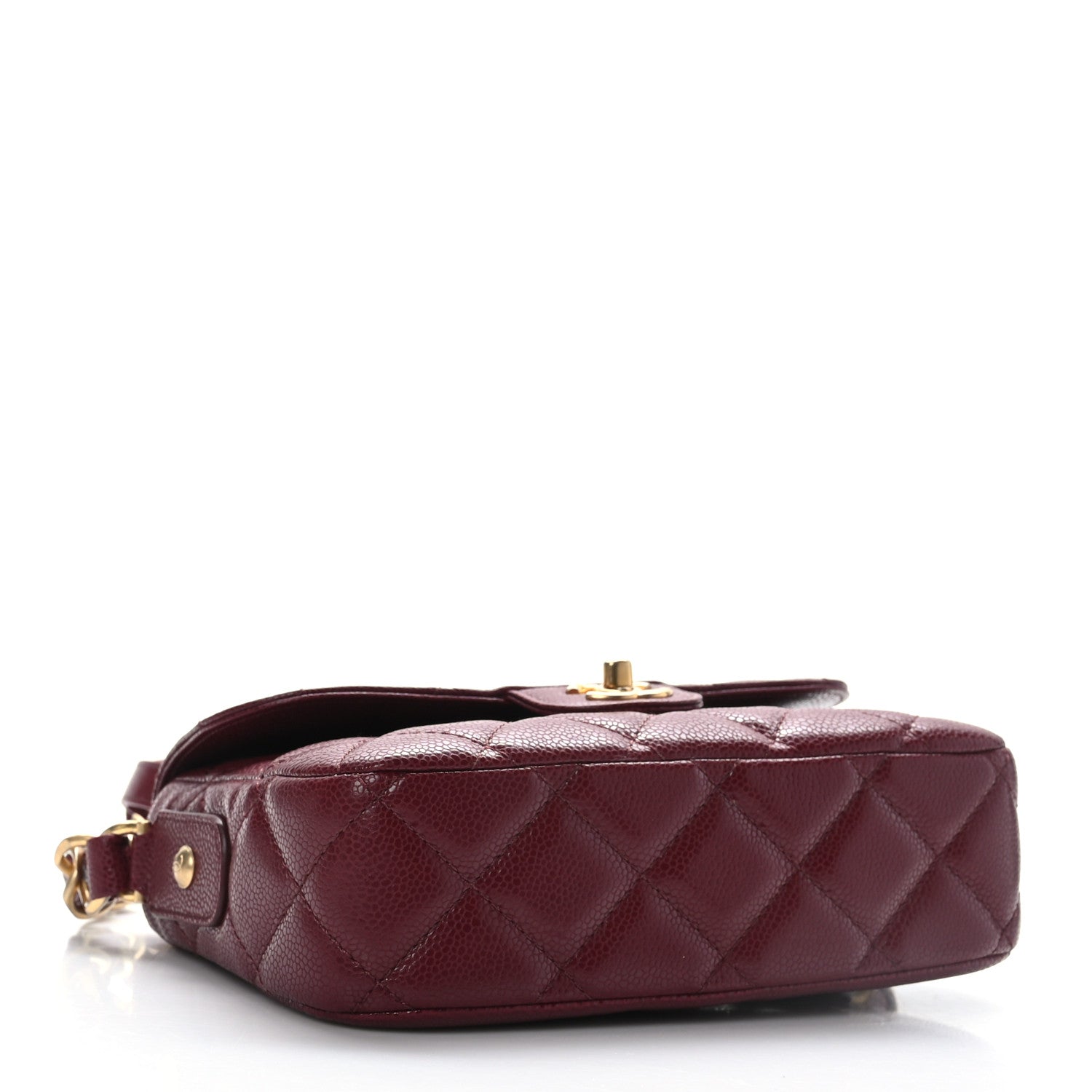 Chanel Caviar Quilted Small Messenger Flap Burgundy 4 of 9