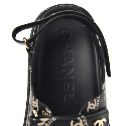 Chanel Rubber CC Dad Sandals 39 Black 6 of 8