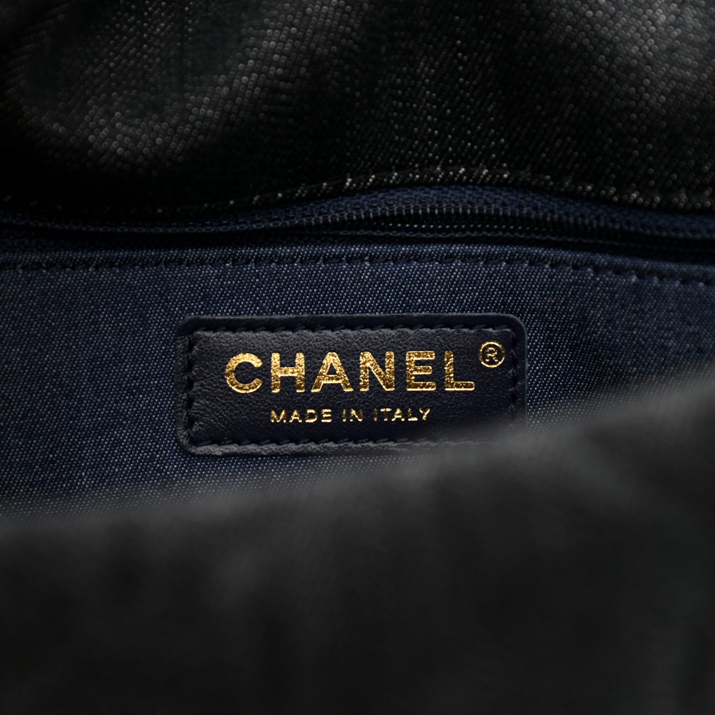 Denim Quilted Medium Funky Town Flap Black