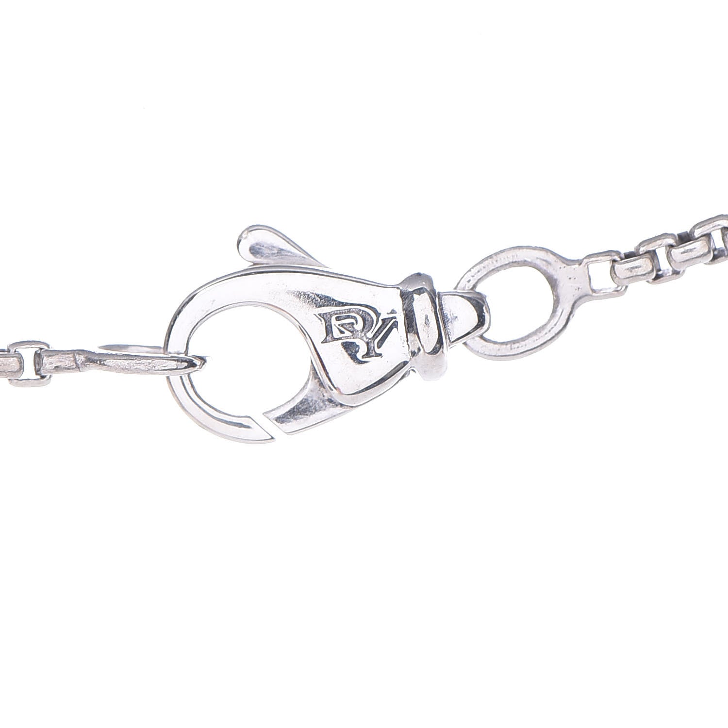 David Yurman Sterling Silver Mother Of Pearl Diamond Small Dog Tag Necklace 5 of 5
