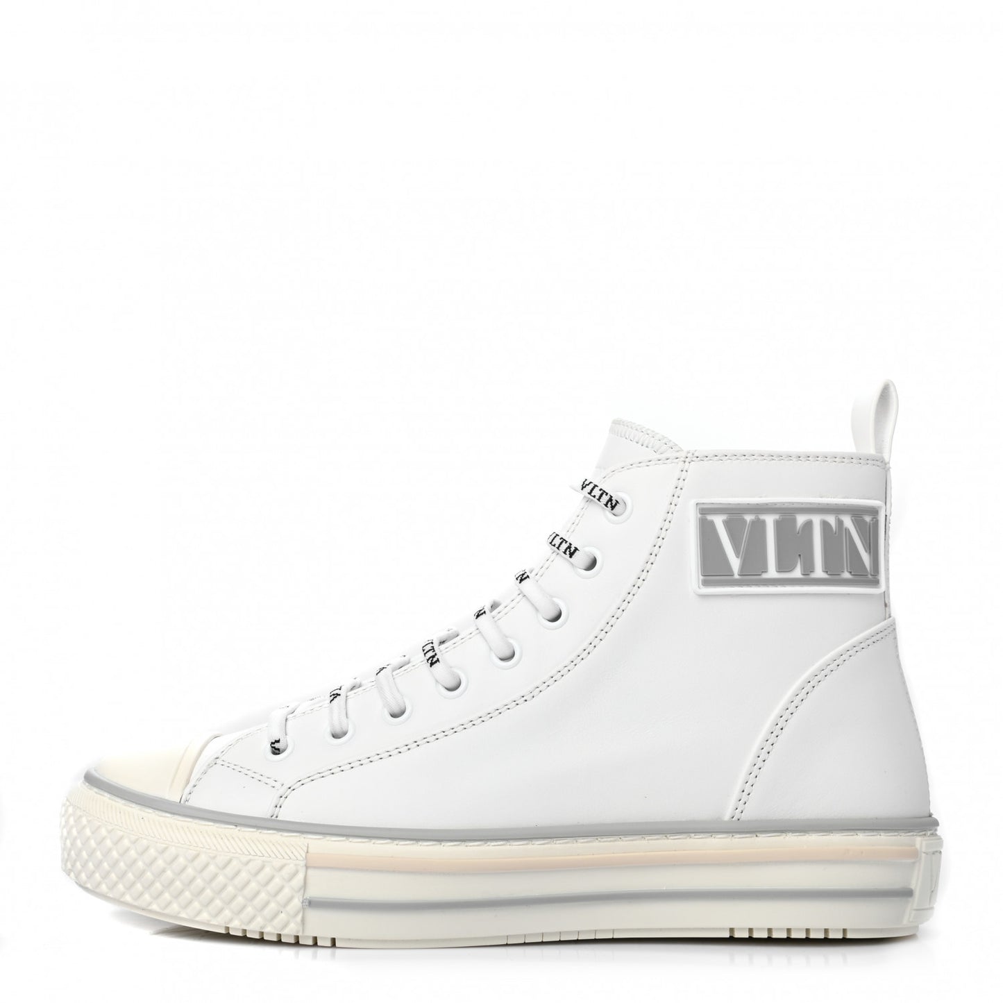 Calfskin Womens Giggies High Top Sneakers 37.5 White