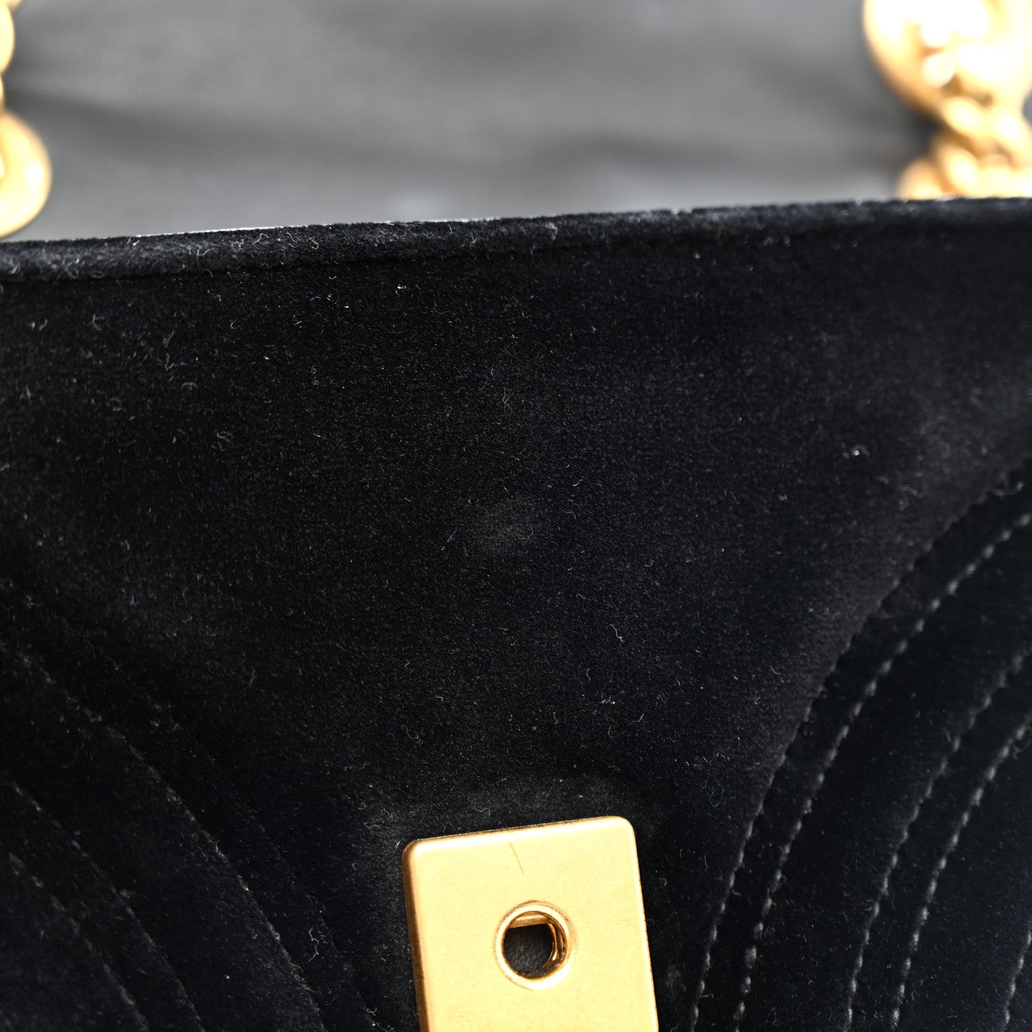 Gucci Velvet Matelasse Mini GG Marmont Shoulder Bag Black 13 of 16