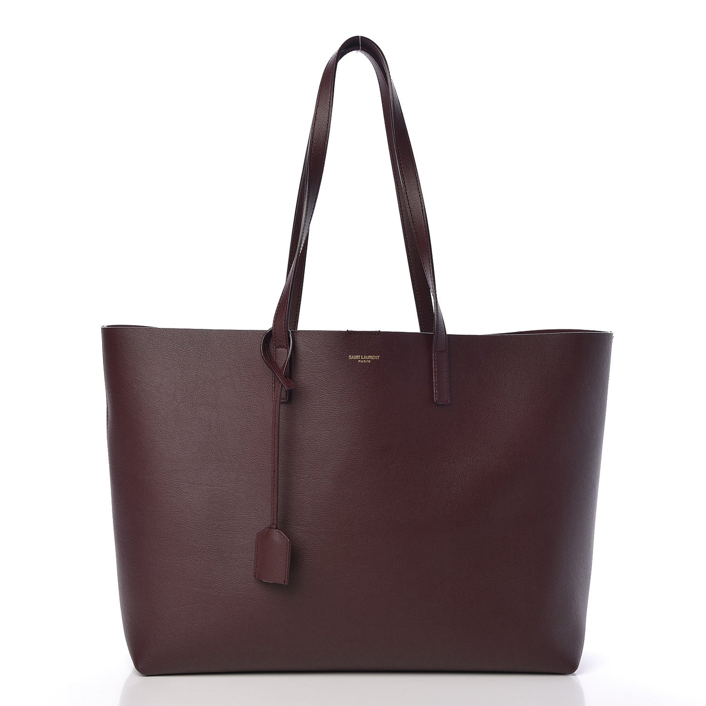Calfskin Large Shopping Tote Bordeaux