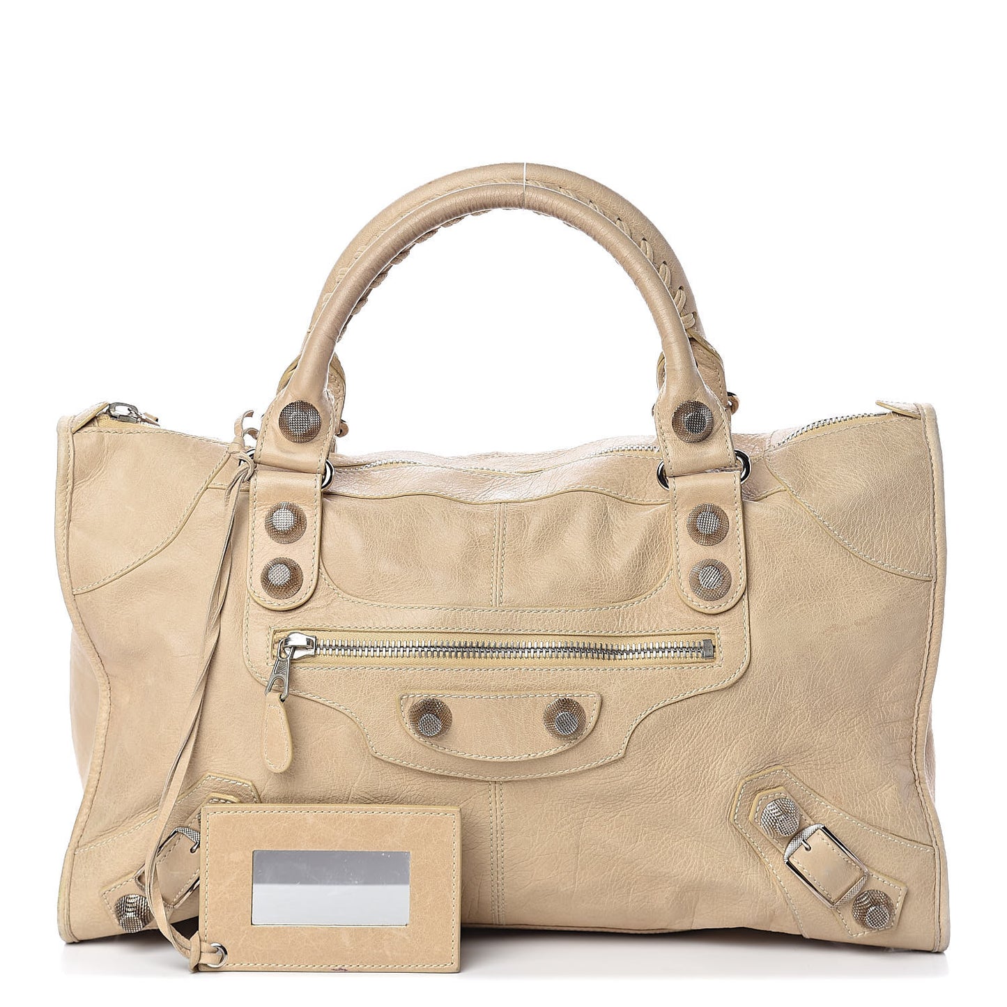 Agneau Giant 21 Silver Hardware Work Sahara