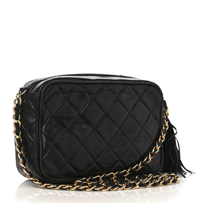 Chanel Lambskin Quilted Tassel Camera Case Black 3 of 17
