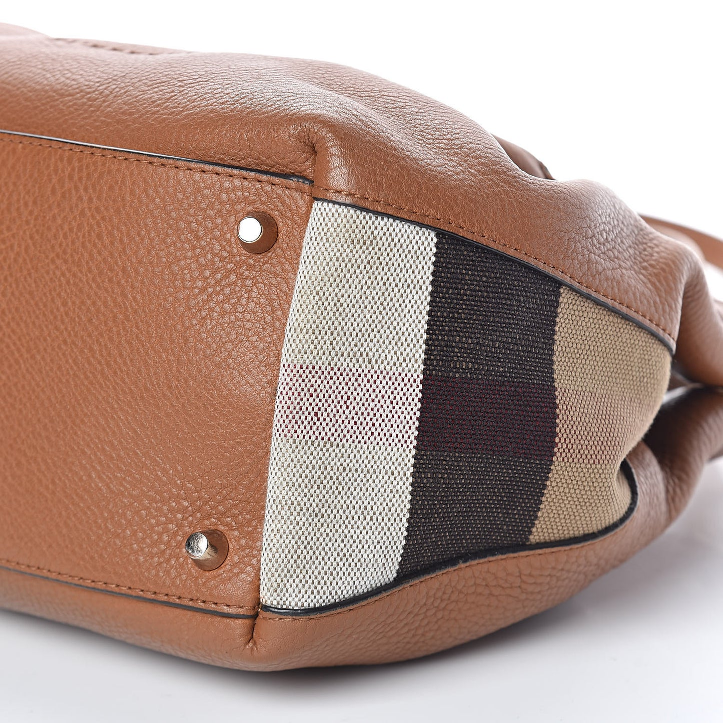 Grainy Calfskin House Check Small Maidstone Saddle Brown