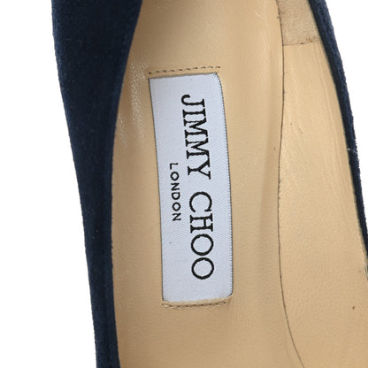 Jimmy Choo Suede Alia 115 Pumps 37 Navy 7 of 7