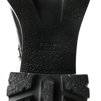 Prada Spazzolato Re-Nylon Metal Triangle Logo 90mm Tall Boots 36 Black 7 of 10