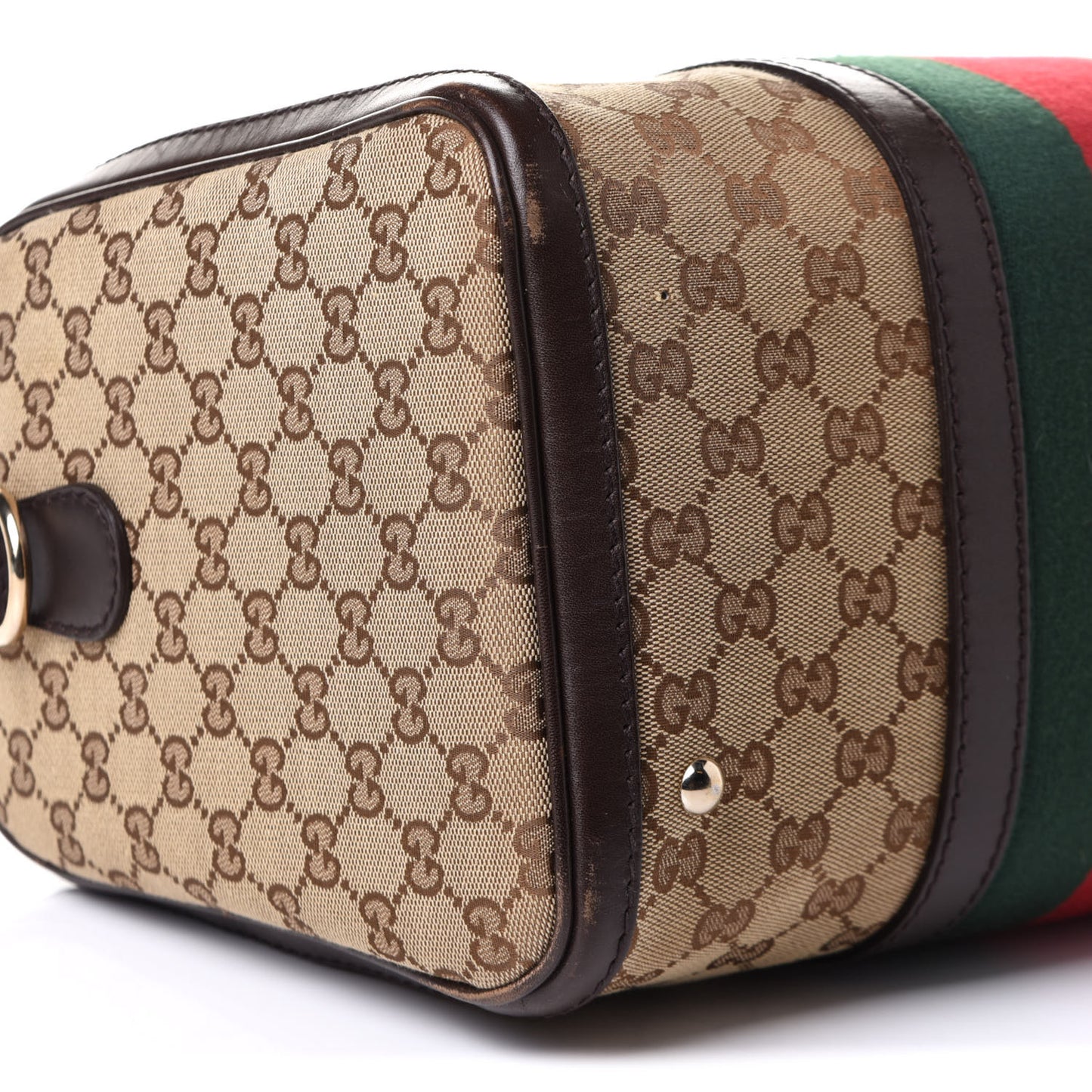 Monogram Vintage Web Medium Boston Dark Brown