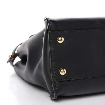 Fendi Vitello Seta Shiny Nappa Medium Peekaboo Iconic Satchel Black 8 of 9