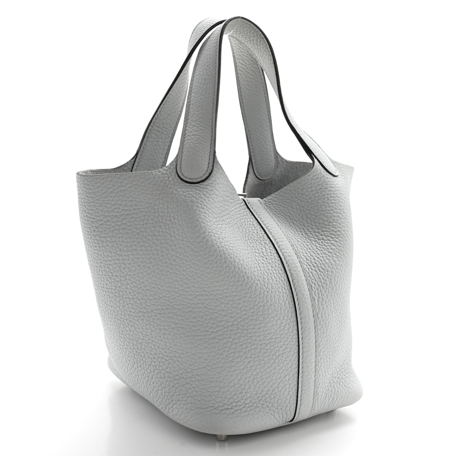 Hermes Taurillon Clemence Picotin Lock 18 PM Bleu Pale 3 of 14