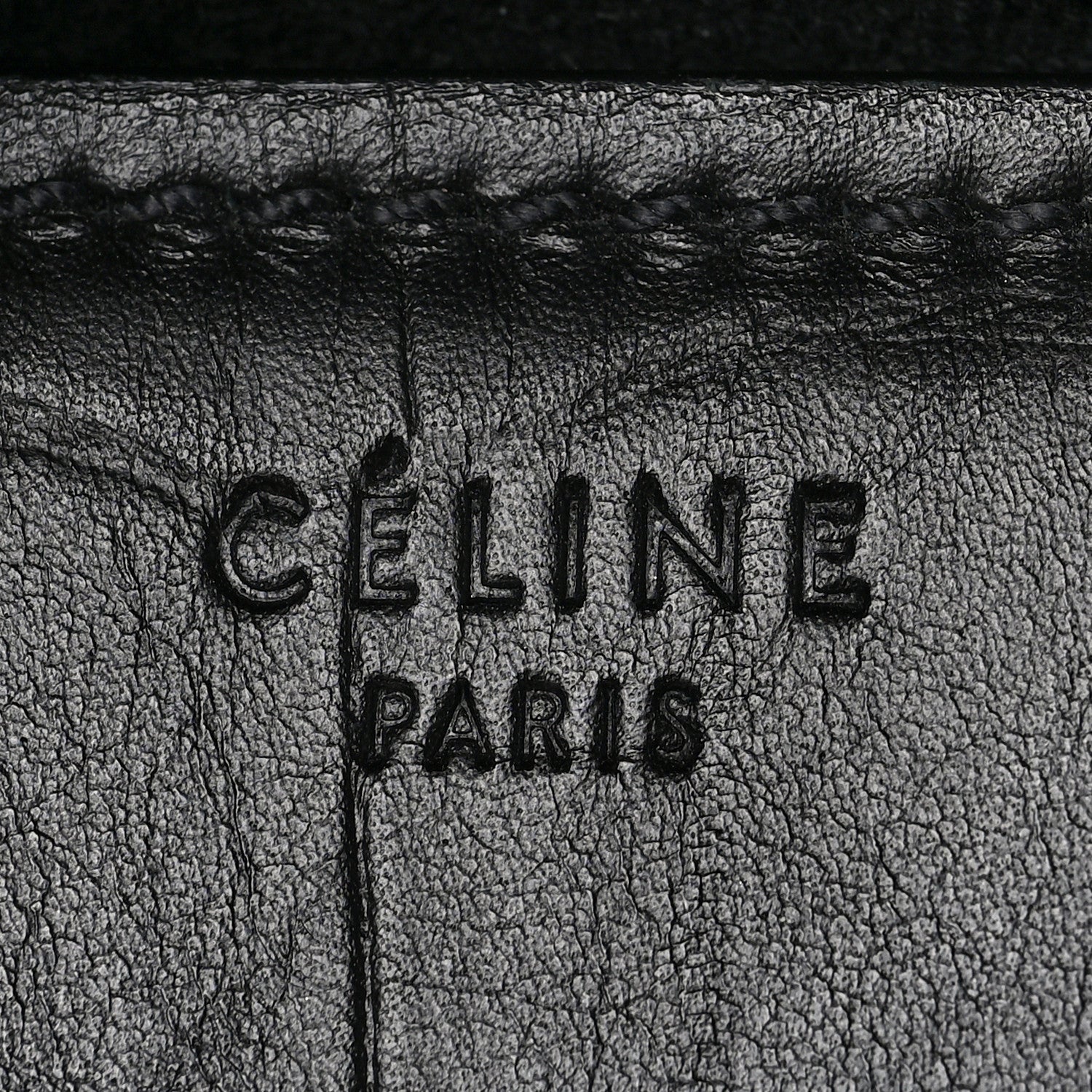 Celine Crocodile Embossed Calfskin Medium Phantom Luggage Black 6 of 8
