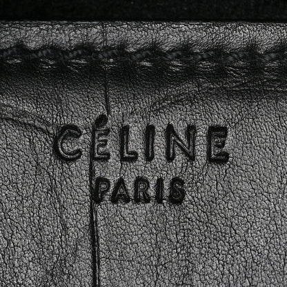 Celine Crocodile Embossed Calfskin Medium Phantom Luggage Black 6 of 8