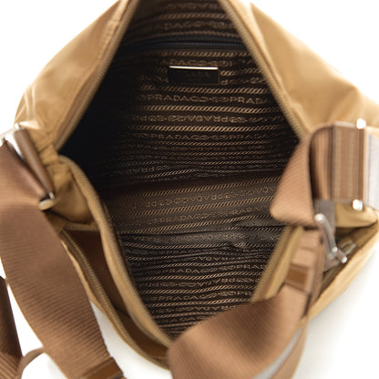 Prada Nylon Vela Flat Messenger Bag Tabacco 4 of 9