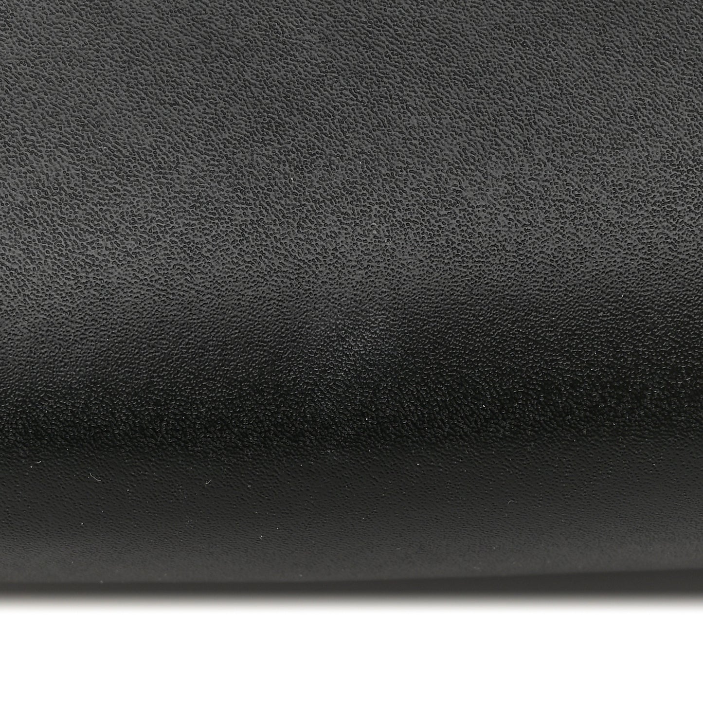 Calfskin Logo Debossed Medium Shopper Tote Black