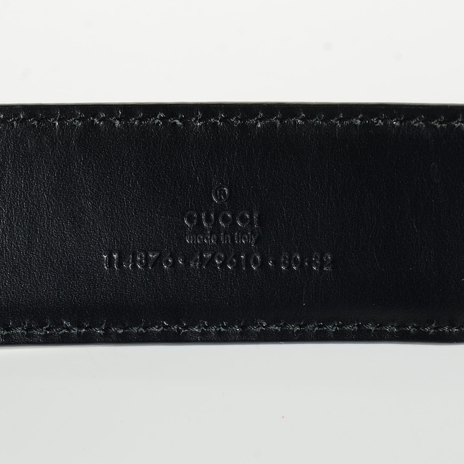 Gucci Guccissima Interlocking G 40mm Belt 80 32 Black 3 of 5