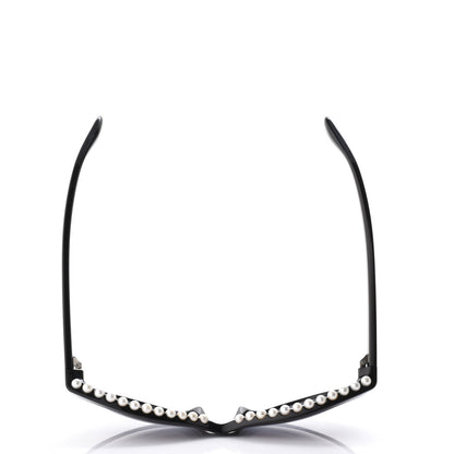 Chanel Freshwater Cultured Pearl Butterfly Sunglasses 6040-H Black 5 of 10