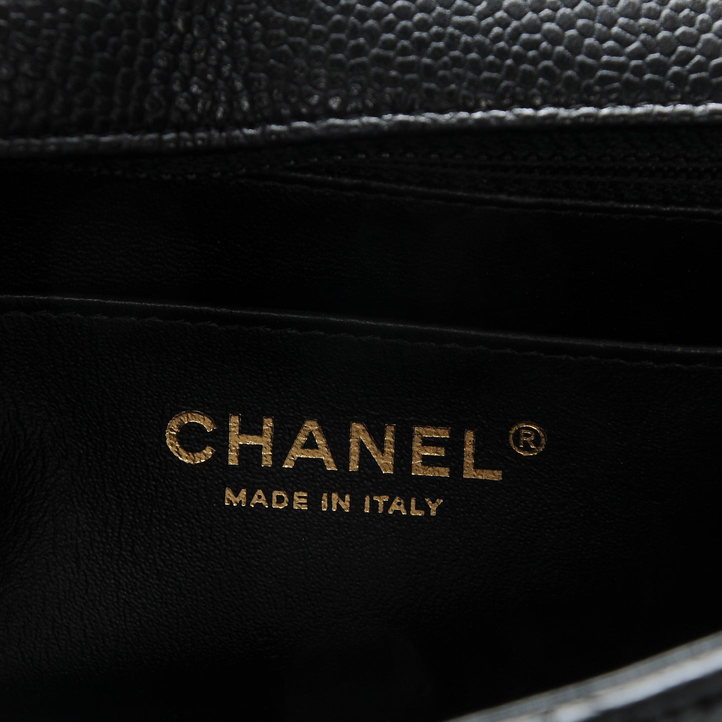 Caviar Quilted Mini Rectangular Flap Black