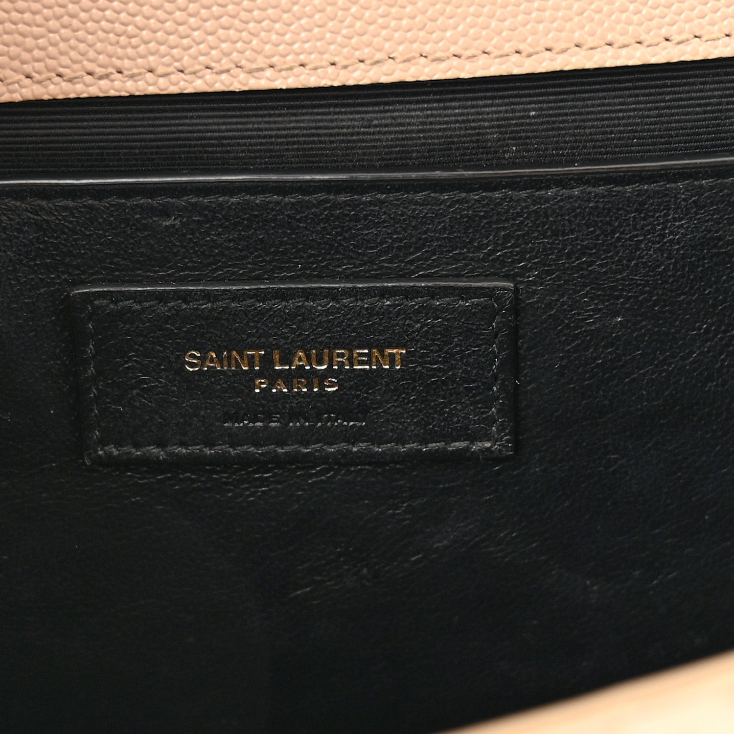 Saint Laurent Grain De Poudre Textured Mixed Matelasse Medium Triquilt Monogram Satchel Dark Beige 6 of 15