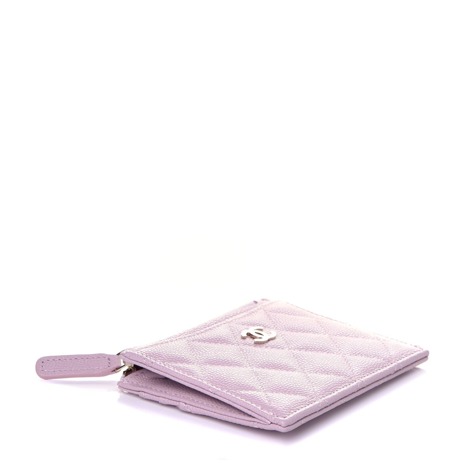 Chanel Caviar Quilted CC Zip Card Holder Light Pink 4 of 8