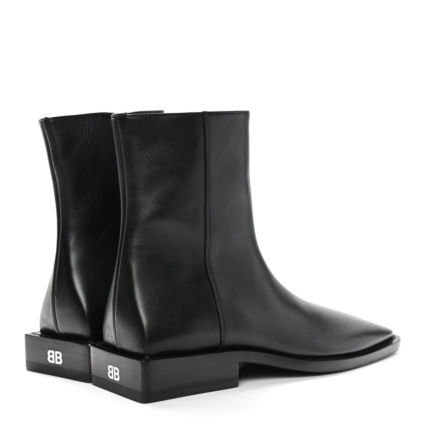 Calfskin Mens Soft Rim Ankle Booties 40 Black