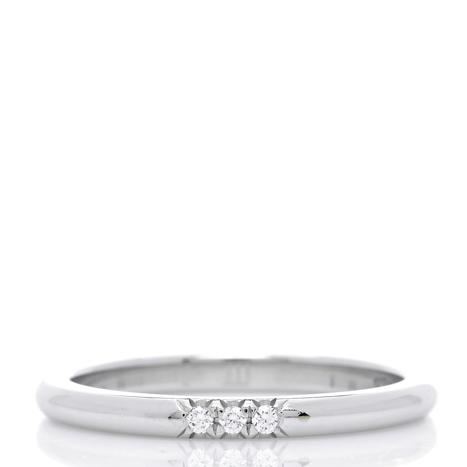 Tiffany Platinum Diamond 2mm Classic Wedding Band Ring 51 5.75 1 of 5
