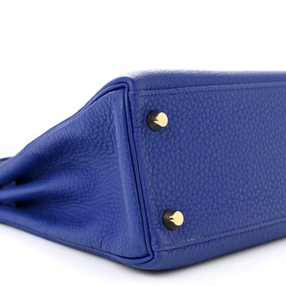 Hermes Togo Kelly Retourne 25 Bleu Royal 9 of 11