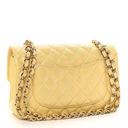 Chanel Iridescent Caviar Quilted Small Double Flap Yellow 3 of 9