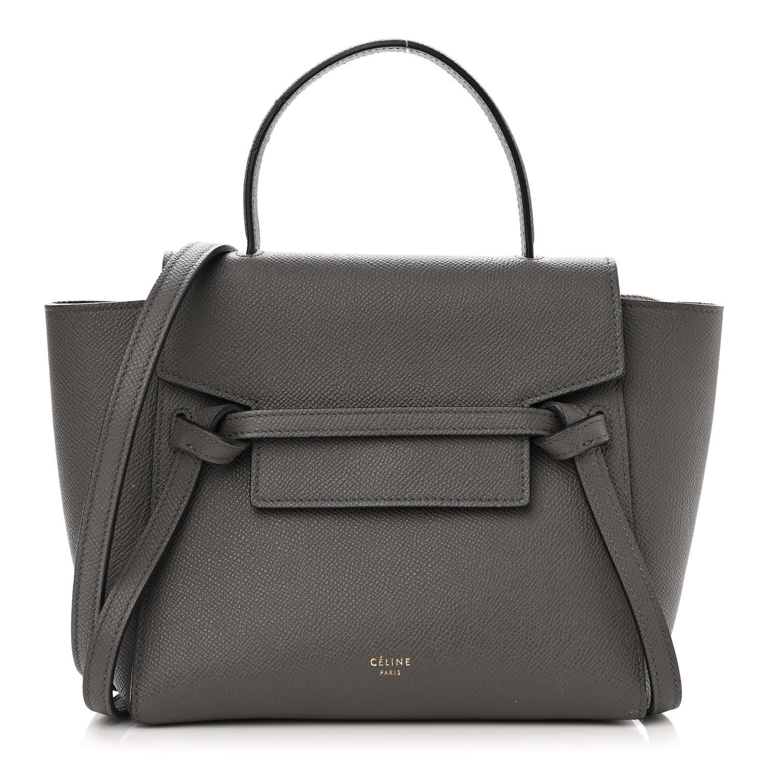 Celine Grained Calfskin Nano Belt Bag Grey 1 of 11