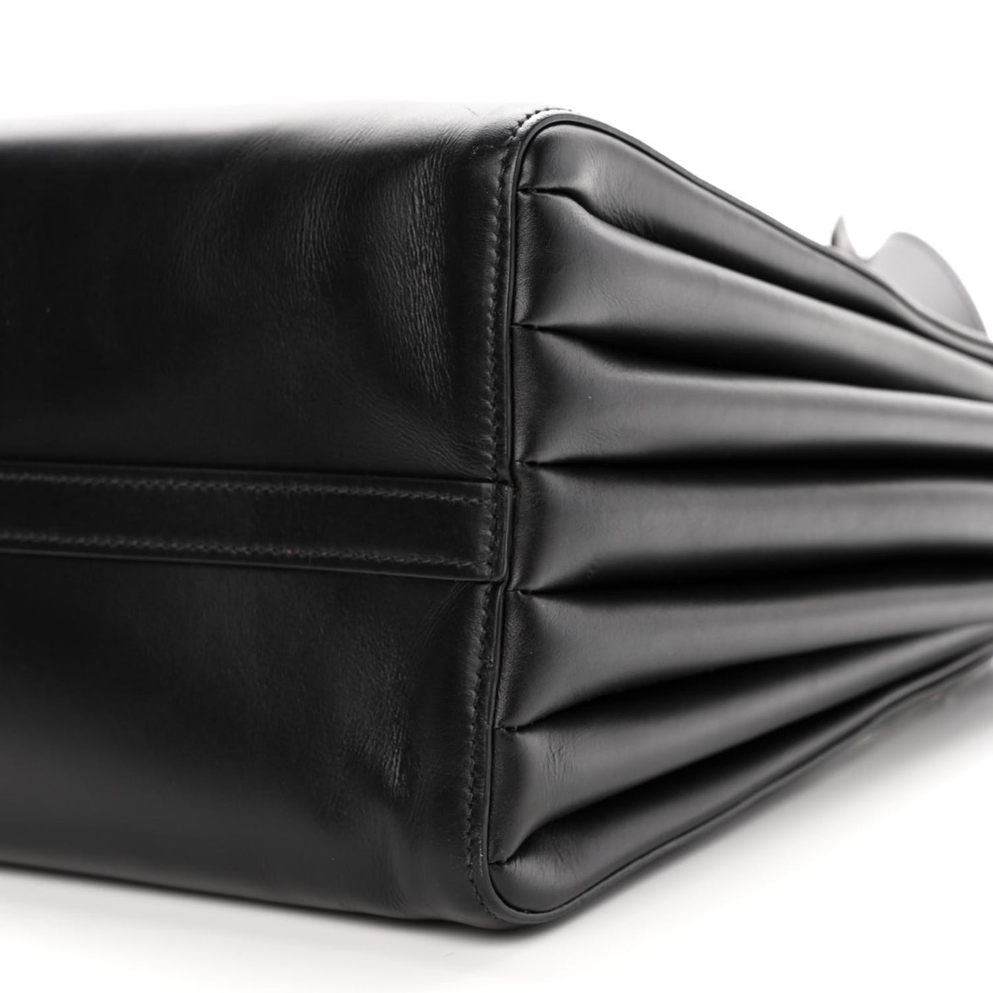 City Calfskin Medium Bibliothèque Tote Black