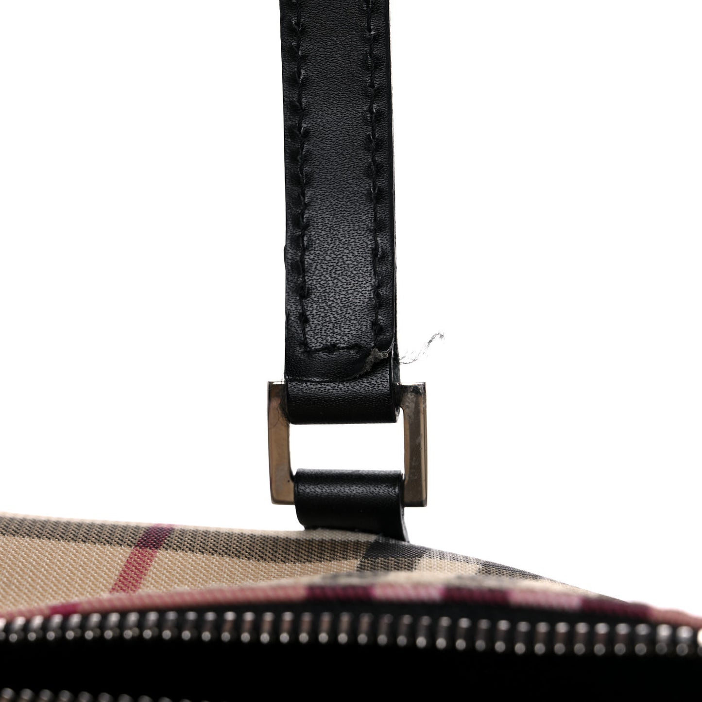 House Check Barrel Bag Black