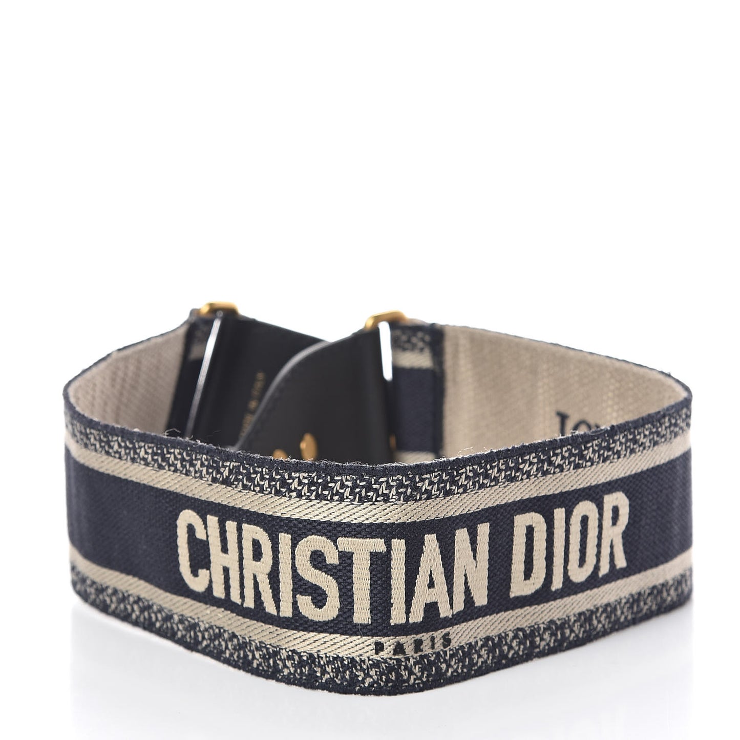 Canvas Embroidered Shoulder Strap Blue